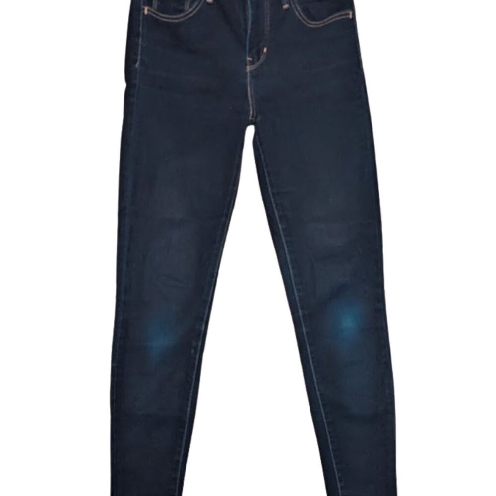 Levi's 720 Super Dark Blue Skinny Slim Stretch Jeans High Waisted W25 L28 Size 0